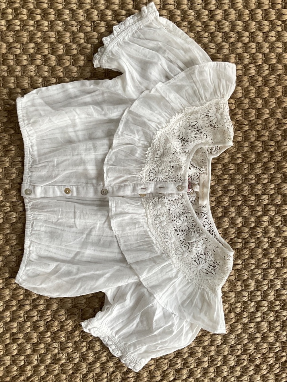 LoveShack Fancy Cropped Cotton Top